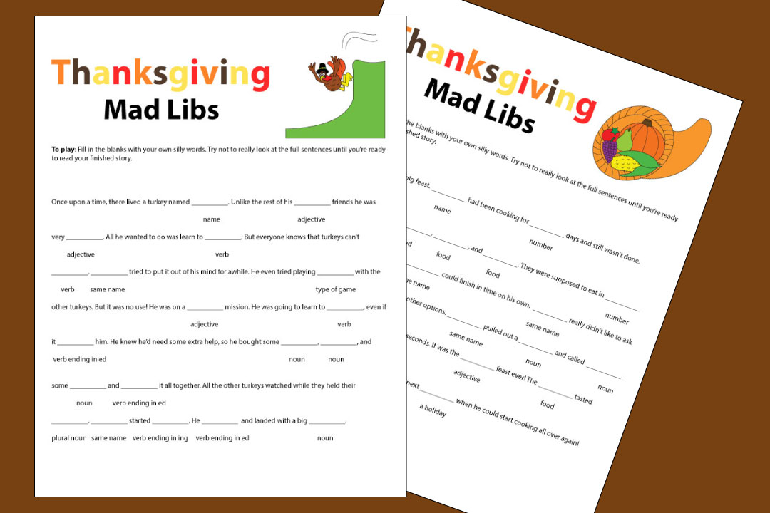 Thanksgiving Mad Libs Modern Homemakers