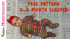 free baby sewing patterns, free prinatble 0-3 months baby sleeper sewing pattern